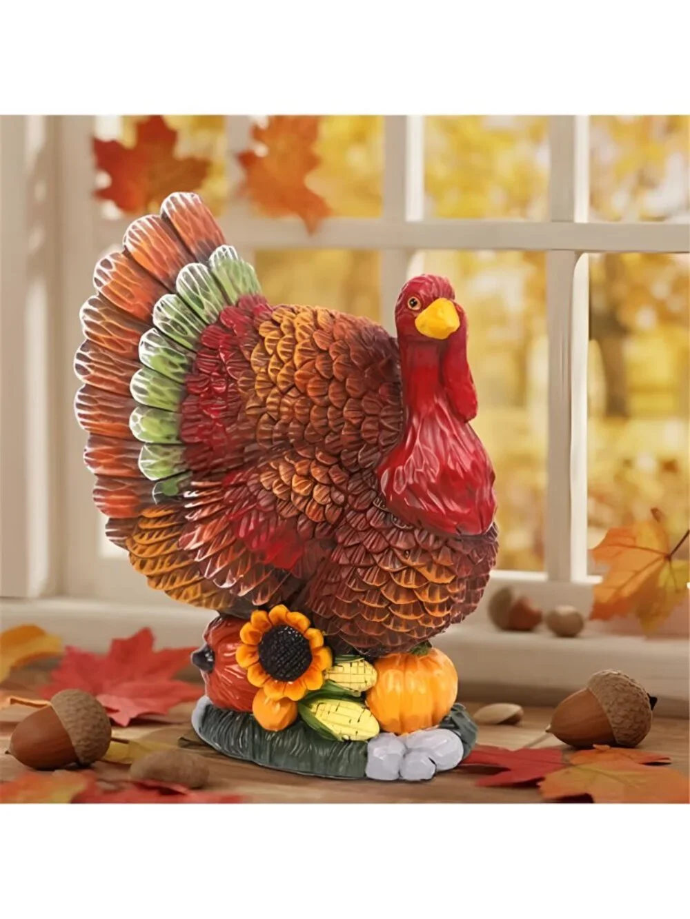 Thanksgiving Turkey Decorations Indoor Resin Figurines Table Decor